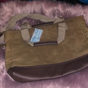 Old Navy Distressed Canvas messenger tote bag